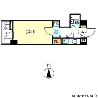 ル・ピニヨン六本木【2階】の間取り