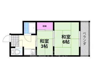 ハニーコーポ【1階】の間取り