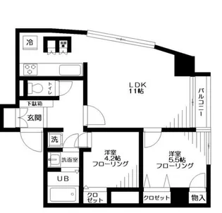 フォレストコート木場【5階】の間取り