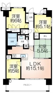 グラスアリーナ西神中央【14階】の間取り