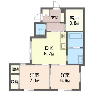 ペルシーモ学芸大学【1階】の間取り