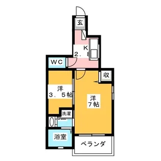 プレミアージュ城西【1階】の間取り