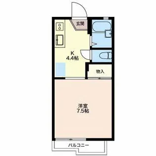 石神ハイツ D【2階】の間取り