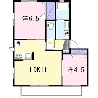 グリーンサイドB棟【1階】の間取り