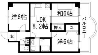 エレガンス早苗の森【2階】の間取り