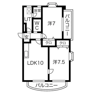ロイヤルアサノ【2階】の間取り
