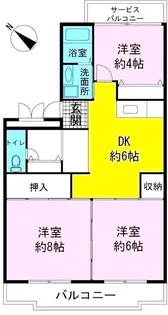 アヴニールドゥモエ【1階】の間取り