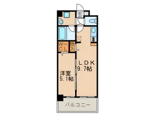 アジリア大濠ウェスト【2階】の間取り