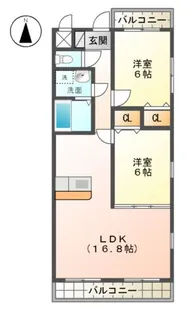 セントレア余野【1階】の間取り
