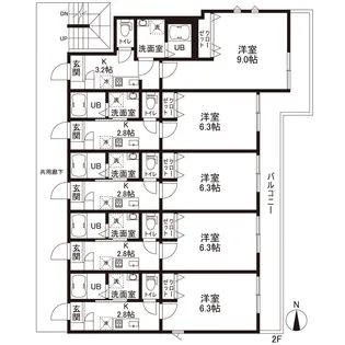 CONTECASA弘明寺【2階】の間取り