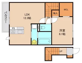 フルールB【2階】の間取り