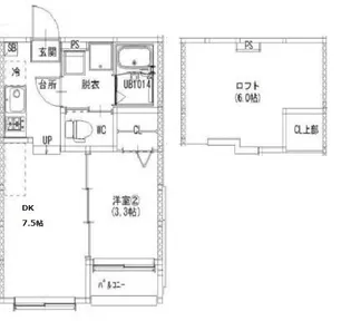 ハーモニーテラス深草大亀谷万帖敷町【2階】の間取り