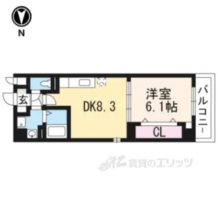 I・レジデンス上鳥羽【3階】の間取り