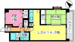 ハーベスト大橋【4階】の間取り