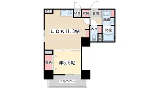 SKYレジデンス大阪梅田【8階】の間取り