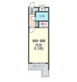 ラ・セゾンヨコハマ【1階】の間取り