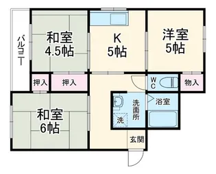 ハイツ三和【2階】の間取り