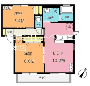 リオグランデ北本 III【1階】の間取り