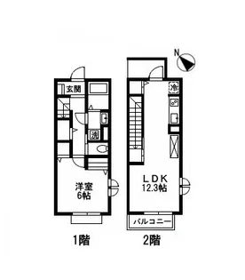 テラスすわやま【2階】の間取り