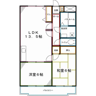 ローゼス小金井【3階】の間取り