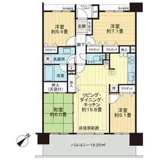 レクセルマンション幕張ブリーズ【4階】の間取り