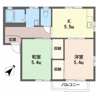 タウニィ平良 A棟【2階】の間取り