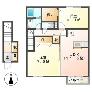 ソフィアコート B【2階】の間取り