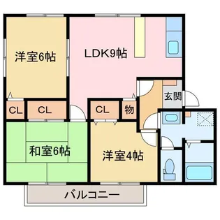 ドミール久保田【1階】の間取り