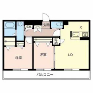 シャーメゾンラプロヴァンス【2階】の間取り