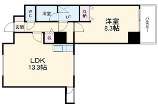 ヴァンキッシュ【9階】の間取り