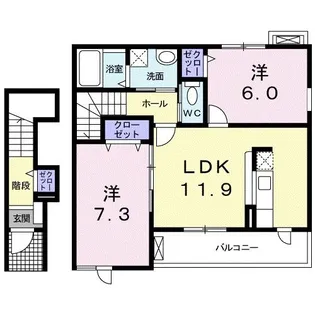 マウンテン ローレル S【2階】の間取り