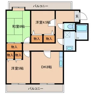 N麻里布【6階】の間取り