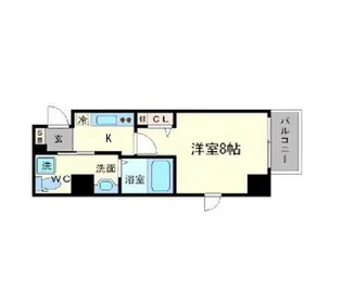メインステージ西天満T s SQUARE【10階】の間取り