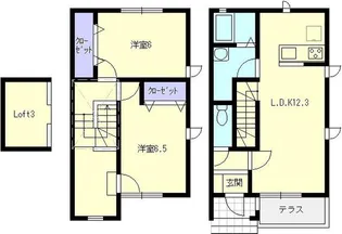 プレミールA【1階】の間取り