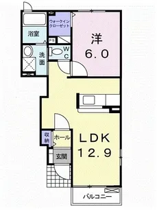 フォレストリバーB【1階】の間取り