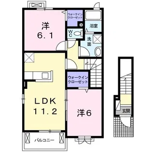 リバーサイドグレイス I【2階】の間取り