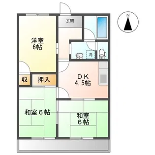 キャッスルオサダ【1階】の間取り