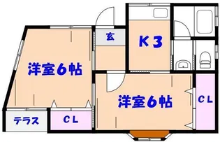 荒川レジデンス【1階】の間取り