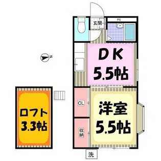 リブレス春日部2【1階】の間取り