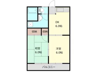パークハイツ【2階】の間取り