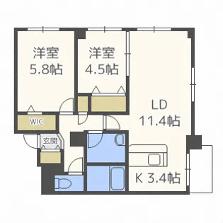 リベルタ発寒【3階】の間取り