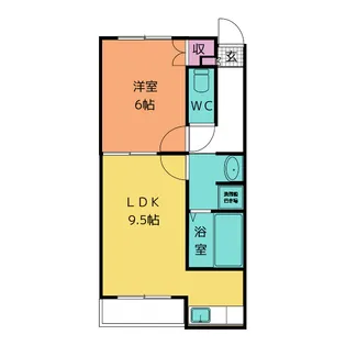 ハピネストリノII【1階】の間取り