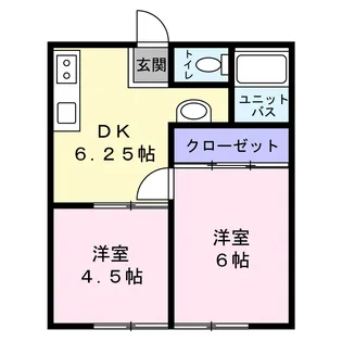 笹川アパート【1階】の間取り