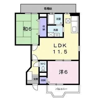 フローラ【1階】の間取り
