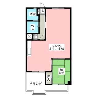 緑園第1サンコーポ【2階】の間取り