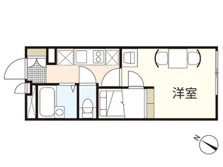 レオパレスエスポワールシェソワ【1階】の間取り