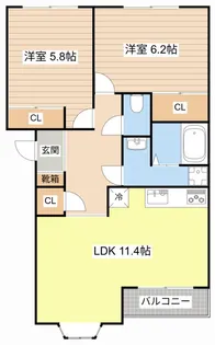 ジョイフルメゾン【2階】の間取り