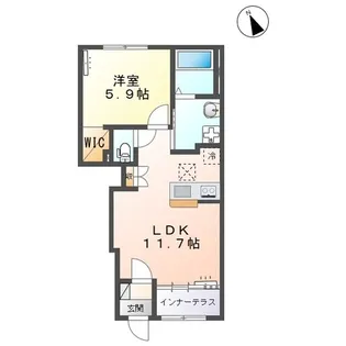 カーサ・フェリーチェS【1階】の間取り