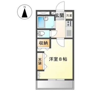 岡山県岡山市北区下中野【アパート】の間取り