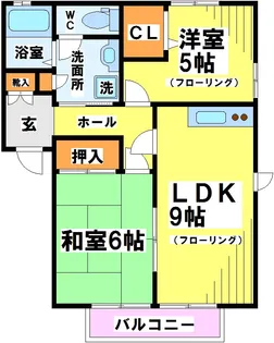 カサベルデN【1階】の間取り